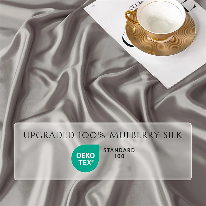 100% Mulberry Silk 4/6pcs Bed  - огляд і ціна Silk Pillowcase Set