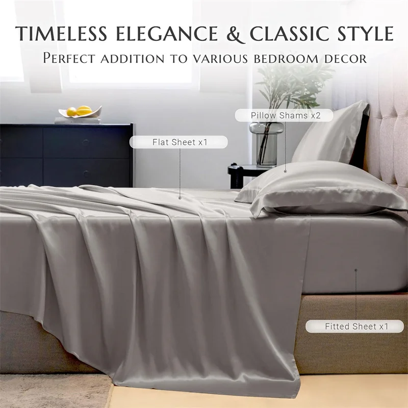 100% Mulberry Silk 4/6pcs Bed  - огляд і ціна Silk Pillowcase Set