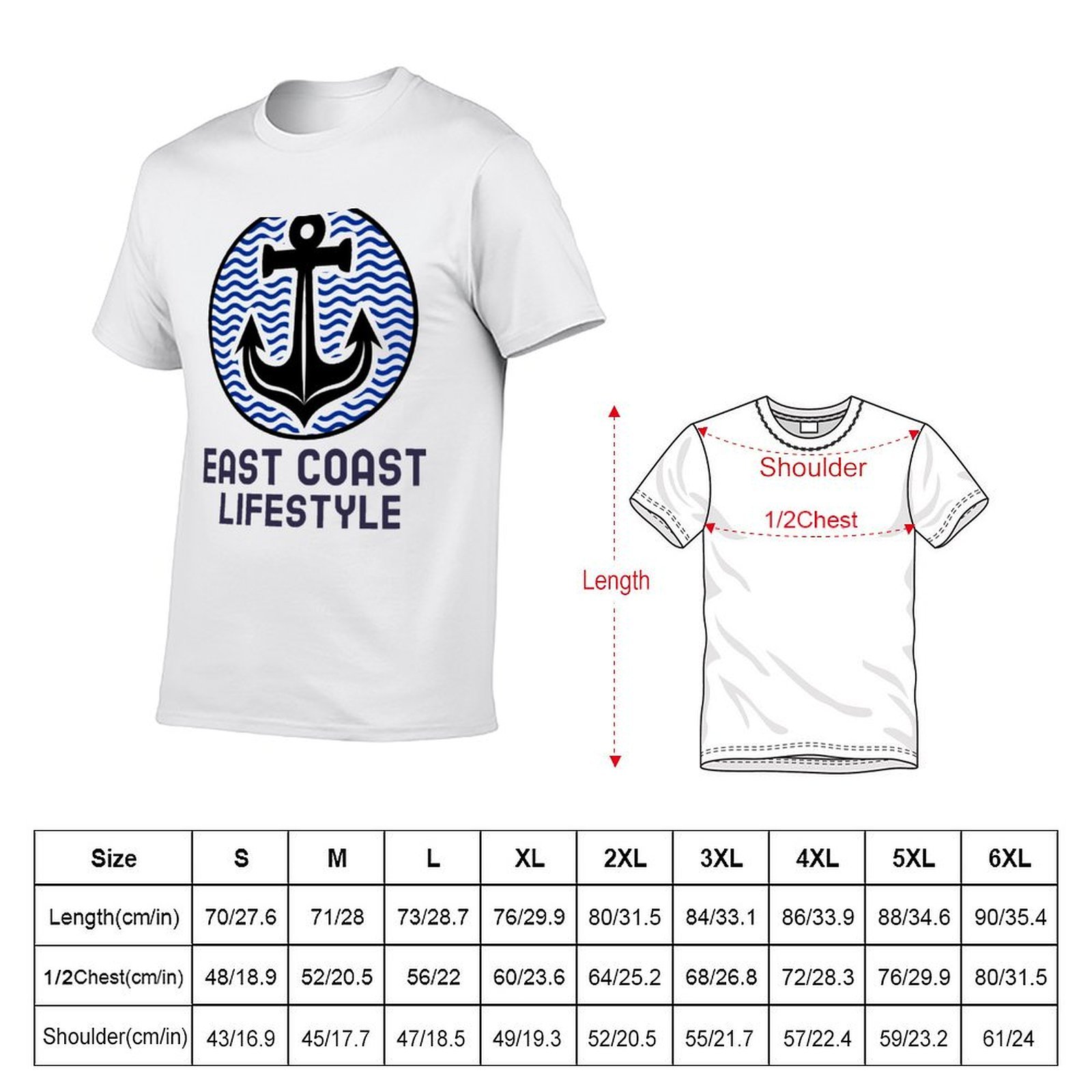 East Coast Lifestyle T-Shirt L - огляд і ціна Luxury Lifestyle Gifts