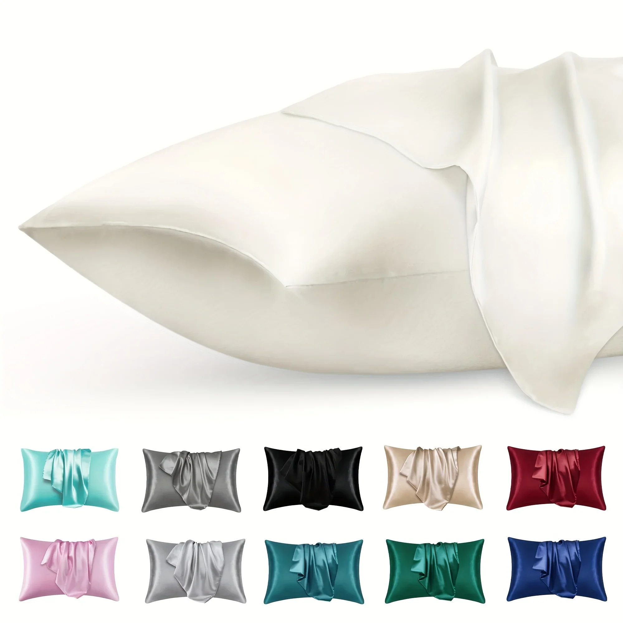 2pcs Luxury Satin Envelope Pil - огляд і ціна Silk Pillowcase Set