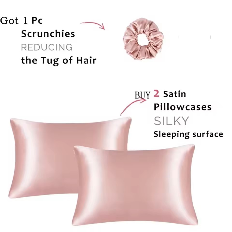 Kuup 1pcs Pillowcase Pillow Co - огляд і ціна Silk Pillowcase Set